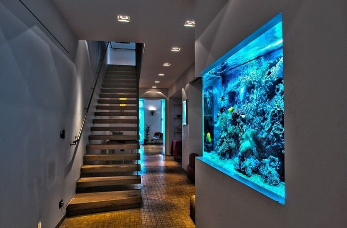 Photo of Шикарный аквариум под лестницей